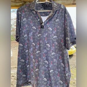 Bad birdie floral polo men’s size Large